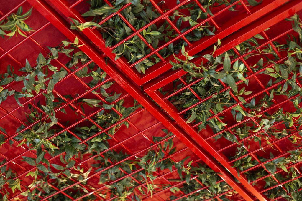 Mamma Pizza, Centro Comercial Primavera de Roma, plantas verdes en el techo